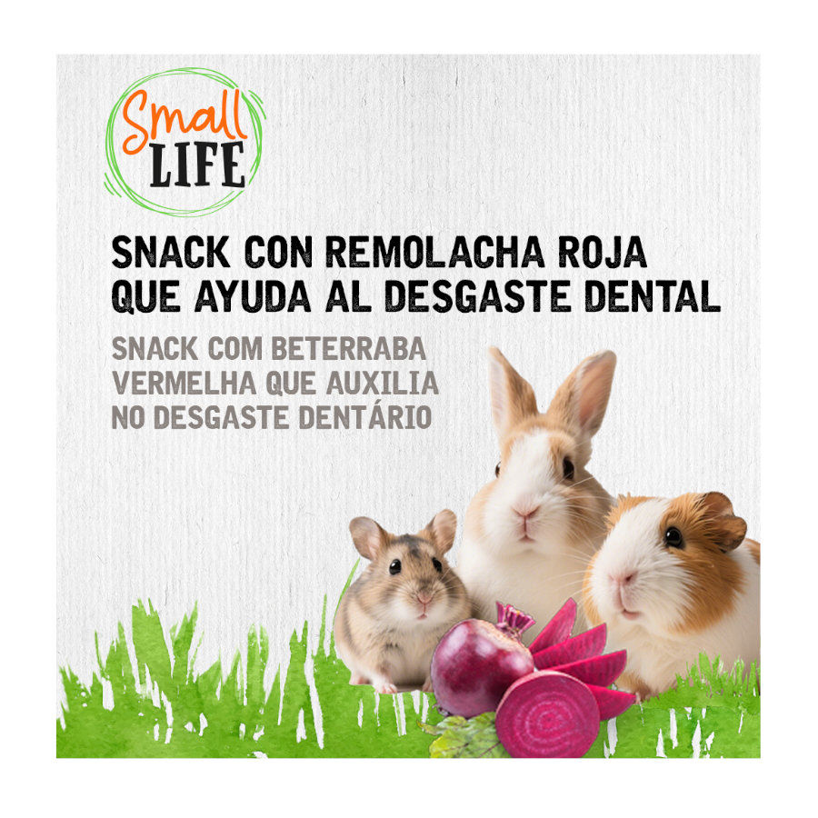100 g Small Life Rollo de Heno con Remolacha Roja Snack para roedores y conejos, , large indicador imagen numero 3